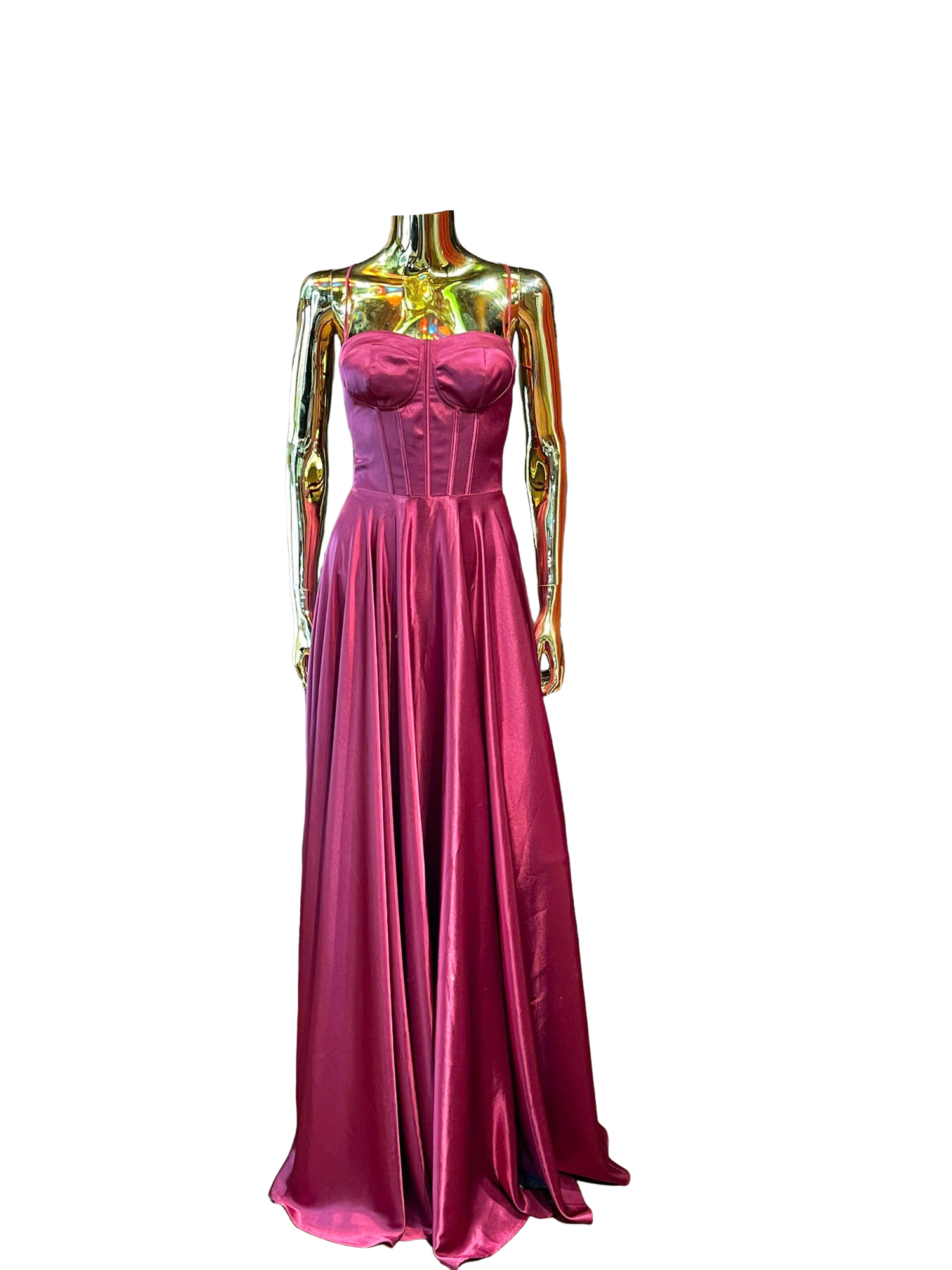 luxury two-piece red silk dress