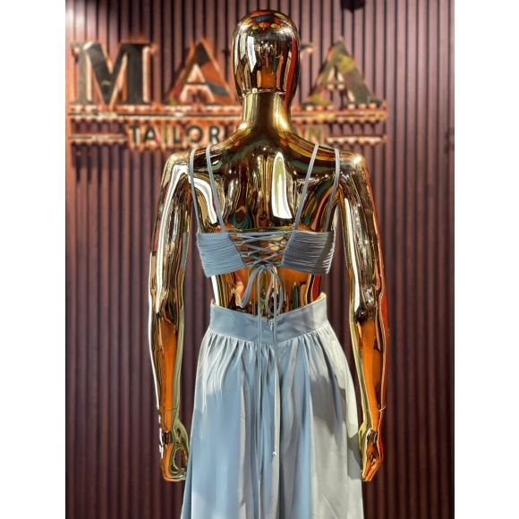 Chiffon Deep-V Empire Waist Maxi Dress